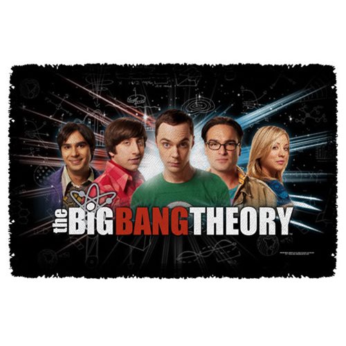 Big Bang Theory Group Spark Woven Tapestry Throw Blanket